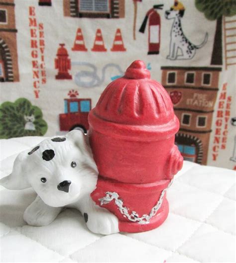 dalmatian statue vintage fire dept dogceramic dalmatian