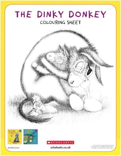 dinky donkey activity sheet colour   wonky donkey