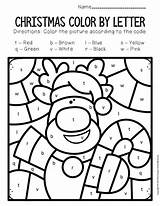 Christmas Color Letter Worksheets Preschool Rudolph Lowercase Comment Leave sketch template