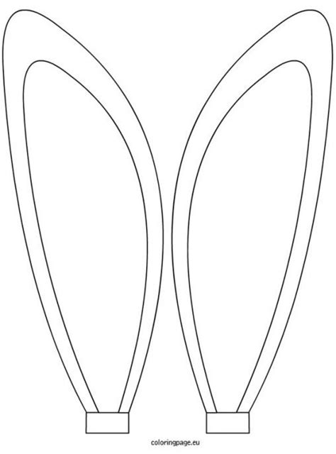 bunny ears coloring sheet coloring page