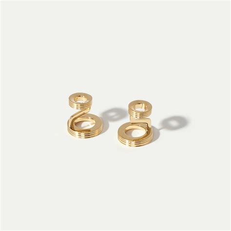 empty lined solid yellow gold cufflinks hannah martin