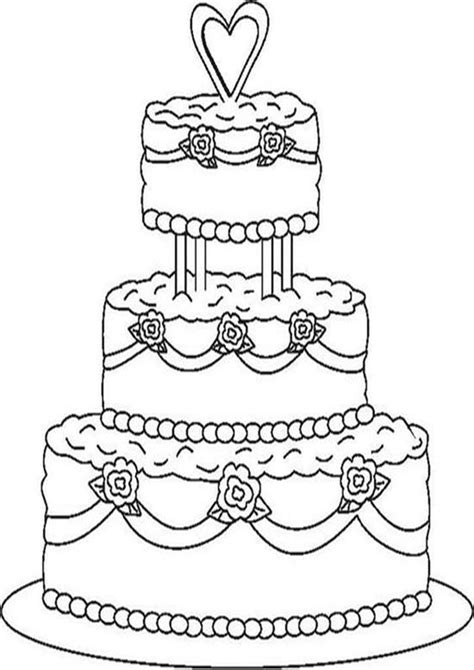 easy birthday cake drawing