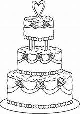 Coloring Pages Cake Wedding Colouring Printable Kids Print Tulamama Dessert Food Easy sketch template