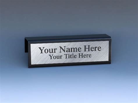 cubicle  plate  black border  card stock insert  plate