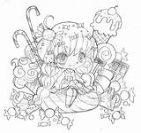 Coloring Pages Chibi Cute Yampuff Food Anime Deviantart Girl Girls Animal Candy Sheets sketch template