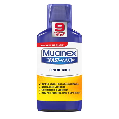 maximum strength mucinex fast max severe cold liquid