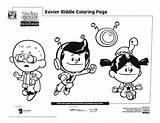 Xavier Riddle Colouring Celebrate Pbskids Abcmouse Labs sketch template