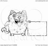 Ugly Outlined Cat Sign Clipart Cartoon Thoman Cory Coloring Vector 2021 Clipartof sketch template