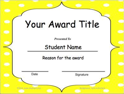 classroom certificates templates classroom awards award template