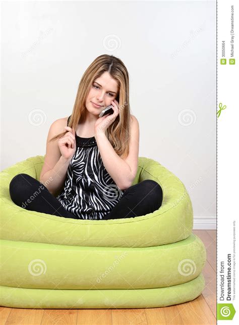 cute teen talking on mobile phone stock images image 30050664
