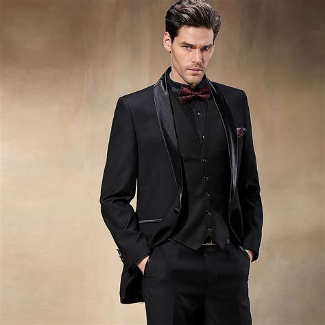 design black groom wear tuxedos groomsmen wedding dress mans party