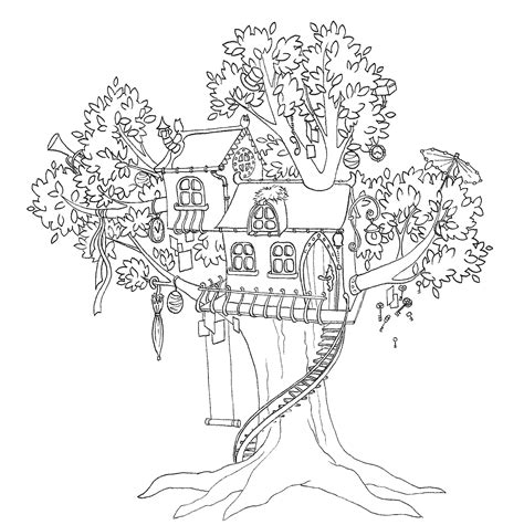 tree house coloring pages coloring home  tree house coloring