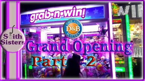 😋arcade Claw Machine Wins Dave And Busters Grand Opening Part 2 Game