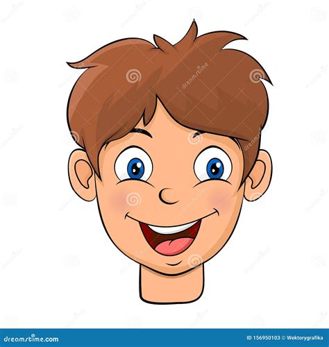 boy avatar head face cartoon design isolated  white background