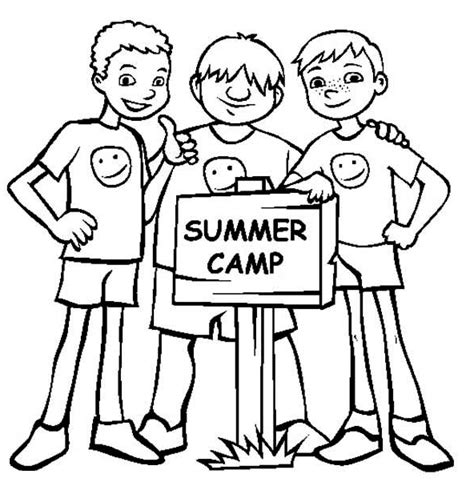 printable summer camp coloring page coloringpagebookcom