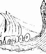 Wikingerschiff sketch template