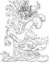 Coloring Goddess Sea Pages Supercoloring Printable Coloriage Mermaid Drawing Déesse Aphrodite sketch template