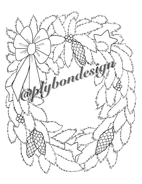 christmas coloring book digital   pages etsy