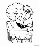 Claus Santa Coloring Pages Coloring4free Chimney Related Posts sketch template