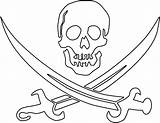 Caveira Espadas Piratas Simbolo Pirata Colorear Jolly Roger Cruzadas Caveiras Bandeira Boarding Vlc Peque Javier Furió sketch template