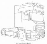 Scania Camion Misti Tir Malvorlagen Lastwagen Pompieri Trasporto sketch template