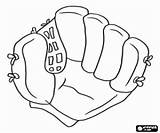 Baseball Glove Coloring Pages Oncoloring sketch template