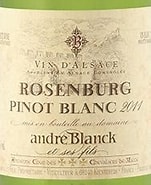 Image result for Andre Blanck Pinot Blanc Rosenbourg. Size: 151 x 165. Source: www.cellartracker.com