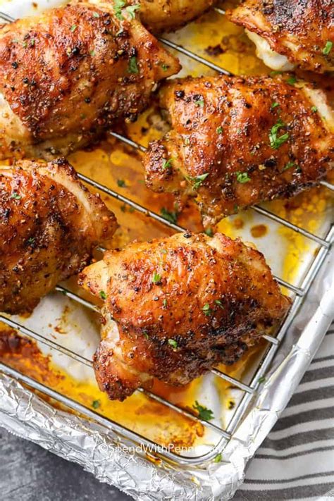 we love making these easy oven baked chicken thighs in the oven for a