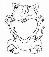 Coloring Valentines Pages Hearts Girls Preschool Mom Valentine Cat Heart Printable Super Color Happy Getcolorings Disney Holding Drawing Cute Kids sketch template