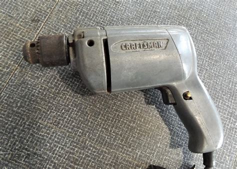 vintage craftsman  electric drill  metal etsy