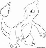 Coloring Pokemon Charmeleon Pages Printable Print Color sketch template