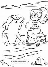 Ausmalbilder Meerjungfrau Meerjungfrauen Arielle Fabelwesen Delfin Mandala Beste Malvorlage Delfinen sketch template