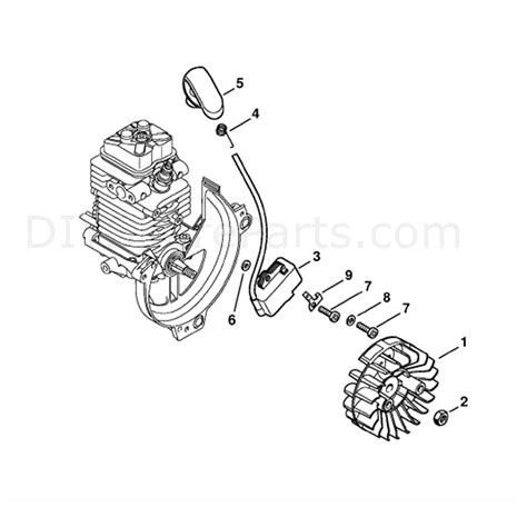 stihl fs  brushcutter fs  rx parts diagram ignition system