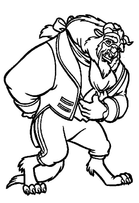beauty   beast coloring pages coloringpagesabccom