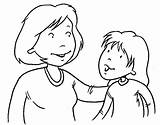Parent Drawing Conversation Talking Speaking Children Getdrawings sketch template