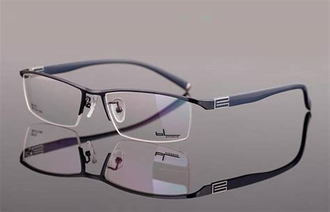 New Designer Mens Eyeglasses Frames Lateral Line Half Rimless