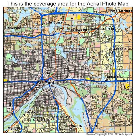 aerial photography map  maplewood mn minnesota