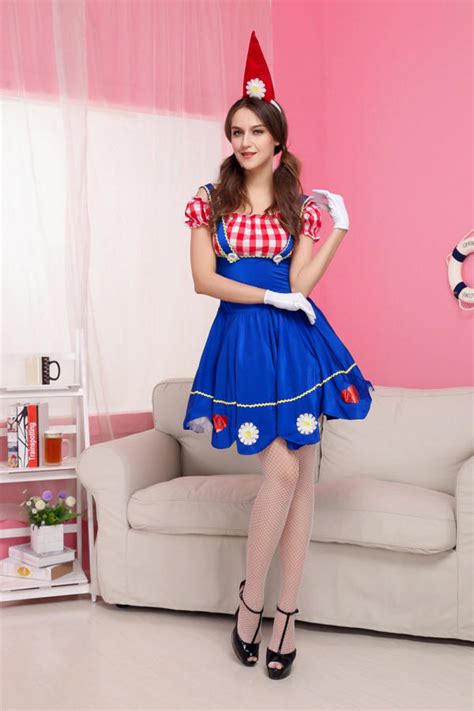 2016 new blue women halloween maid costume 4s1533 fancy french maid