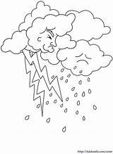 Wetter Pluie Thunderstorm Lightning Coloriages Nuage Coloringhome Lightening Albumdecoloriages Letzte sketch template