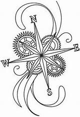 Compass Rose Patterns Coloring Tattoo Embroidery Pages Drawing Steampunk Paper Adult Nsew Designs Google Logo Printable Tattoos Draw Circle Pirate sketch template