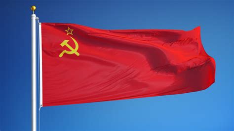 Soviet Flag Flying In The Sky Stock Footage Video 1339882