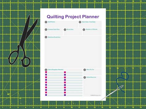 quilting project planner digital   etsy quilting