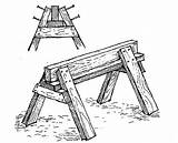 Sawhorse sketch template