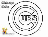 Coloring Pages Cubs Baseball Chicago Logo Mlb Team Kids Stencil Major League Mascot Printable Red Drawing Print Sox Sports Colors sketch template