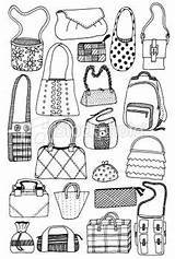 Handbag Doodles Tekenen Taschen Handtasche Handtaschen Malvorlage Schets Sacs sketch template