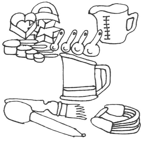kitchen utensils coloring pages coloring pages kitchen utensils color