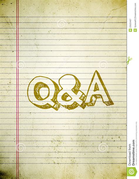 questions  answers paper stock illustration illustration