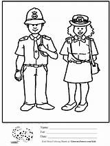 London English Police Kids Coloring Color Fray Luis sketch template