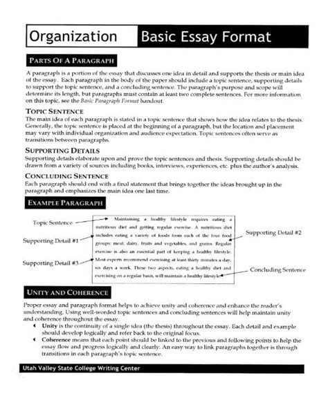essay format templates