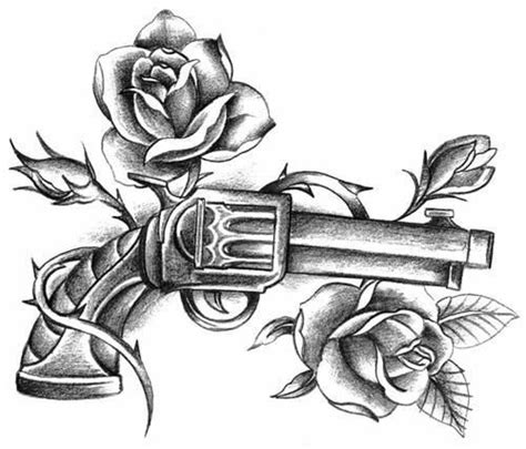 guns  roses  calm draw   pinterest tattoos rose
